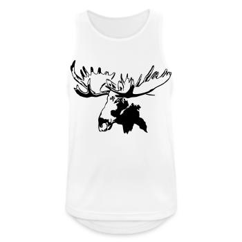 moose - elk - hunting - hunter - Men's Breathable Tank Top - white - Front - Nick (188cm)