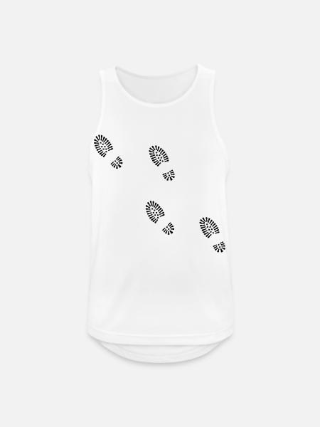 fodspor sko - Herre tanktop åndbar - hvid