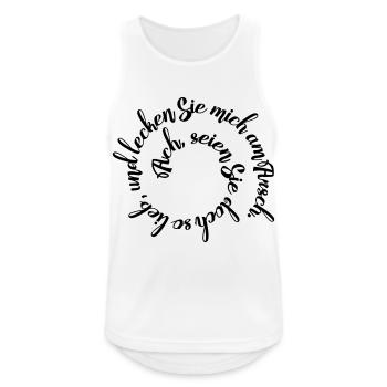 Lecken Sie mich am Arsch - Männer Tank Top atmungsaktiv - Weiß - Vorne - Nick (188cm)