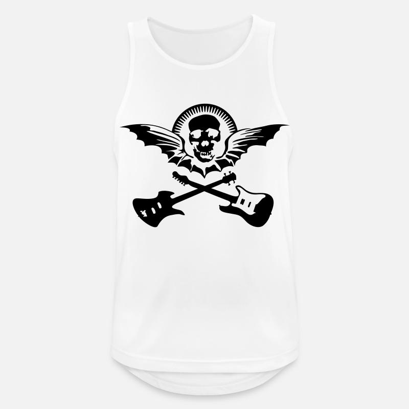 flugschaedel_weiss_09_2011_a_2c - Männer Tank Top atmungsaktiv - Weiß