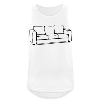 Canapé, canapé, pouf, transat, canapé, canapé, lit - Débardeur respirant Homme - blanc - Devant - Nick (188cm)