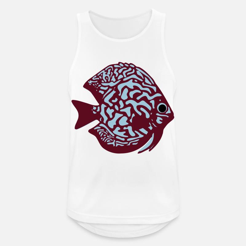 Diskusfisch vektor - Männer Tank Top atmungsaktiv - Weiß
