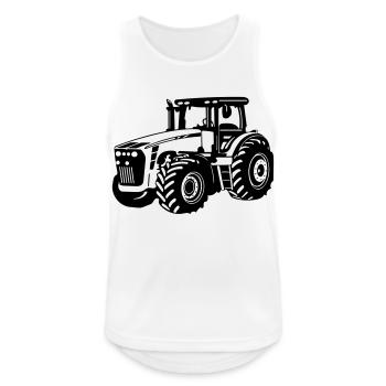 Tracteur - Débardeur respirant Homme - blanc - Devant - Nick (188cm)