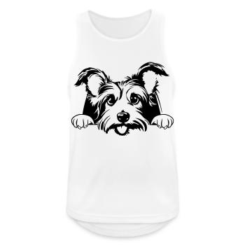 Petit Terrier - Débardeur respirant Homme - blanc - Devant - Nick (188cm)