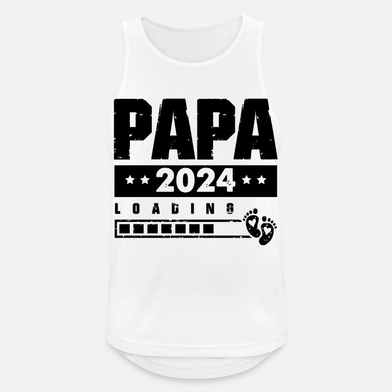 Papa 2024 Loading - Men's Breathable Tank Top - white
