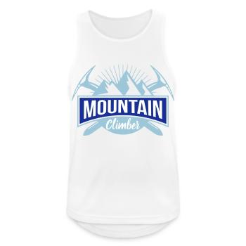 Bergsteiger - Männer Tank Top atmungsaktiv - Weiß - Vorne - Nick (188cm)