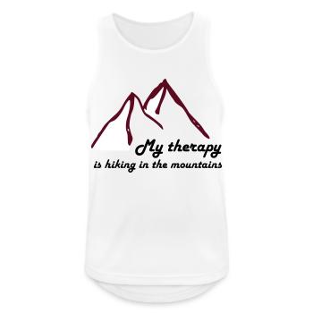 My therapy is hiking in the mountains gift - Men's Breathable Tank Top - white - Front - Nick (188cm)