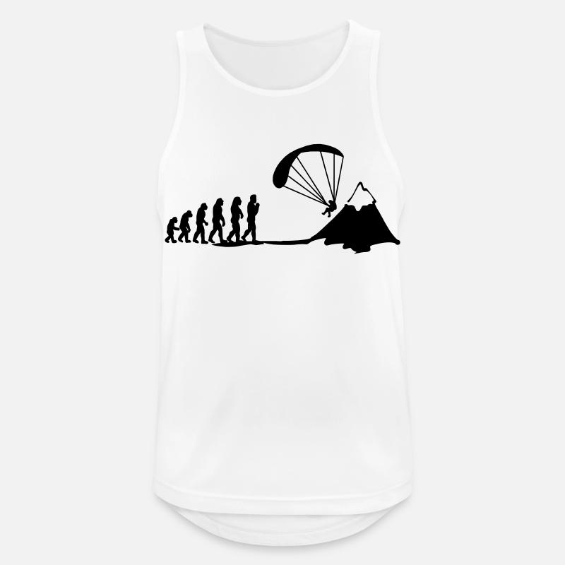 paragliding evolution - Men's Breathable Tank Top - white