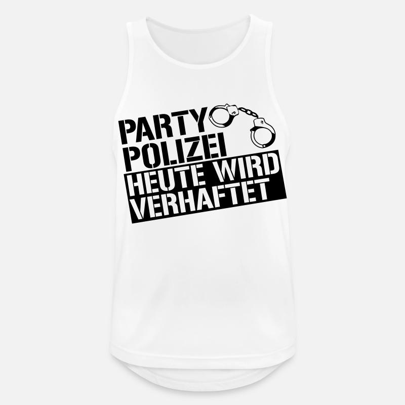 Party Polizei heute wird verhaftet - Männer Tank Top atmungsaktiv - Weiß