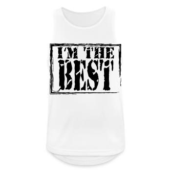 I'm the best - Men's Breathable Tank Top - white - Front - Nick (188cm)
