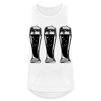 Bier - Männer Tank Top atmungsaktiv - Weiß - Vorne - Nick (188cm)