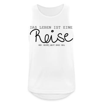 Reise - Spruch - Männer Tank Top atmungsaktiv - Weiß - Vorne - Nick (188cm)
