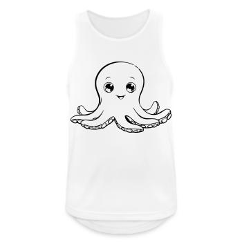 Cute okotpus as vector illustration - Men's Breathable Tank Top - white - Front - Nick (188cm)