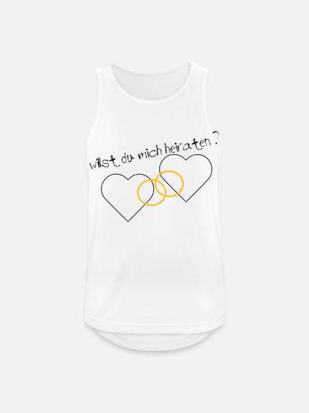 Heiratsantrag - Männer Tank Top atmungsaktiv - Weiß