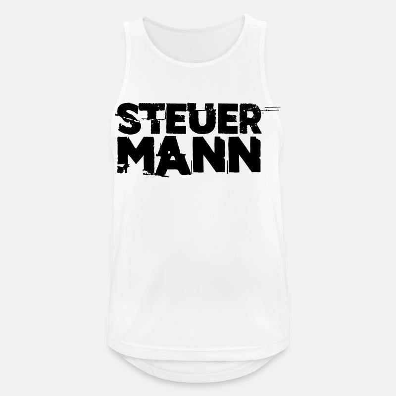 Steuermann - Männer Tank Top atmungsaktiv - Weiß