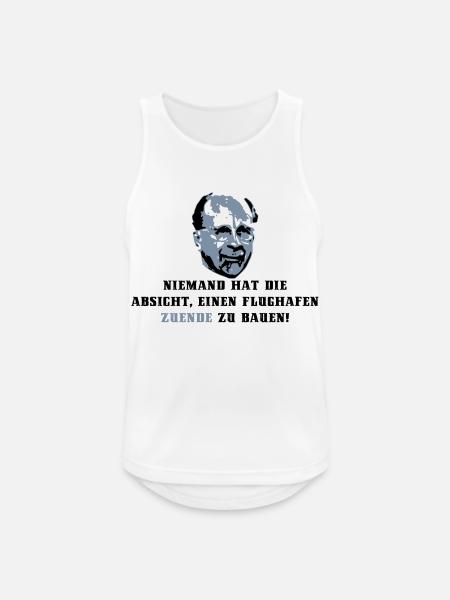 Flughafen Berlin - Männer Tank Top atmungsaktiv - Weiß