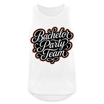 Bachelor Party Team - Männer Tank Top atmungsaktiv - Weiß - Vorne - Nick (188cm)