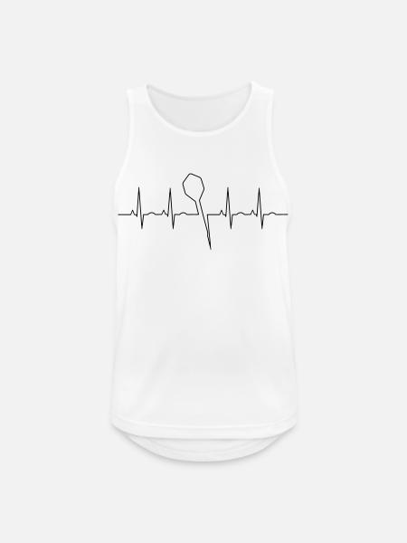 EKG Herz Dart Darts - Männer Tank Top atmungsaktiv - Weiß