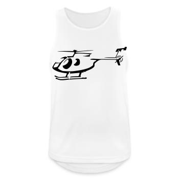 hubschrauber - Männer Tank Top atmungsaktiv - Weiß - Vorne - Nick (188cm)