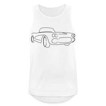 Oldtimer Cabrio Roadster Tribal - Männer Tank Top atmungsaktiv - Weiß - Vorne - Nick (188cm)
