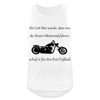 Motorrad - Männer Tank Top atmungsaktiv - Weiß - Vorne - Nick (188cm)
