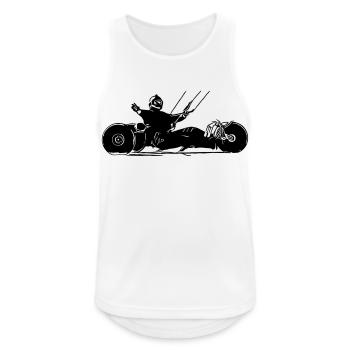 kitebuggy Seite - Männer Tank Top atmungsaktiv - Weiß - Vorne - Nick (188cm)
