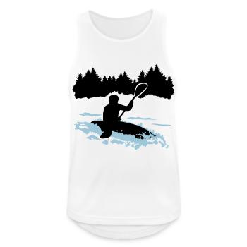 Kayaking, kayaking - Men's Breathable Tank Top - white - Front - Nick (188cm)