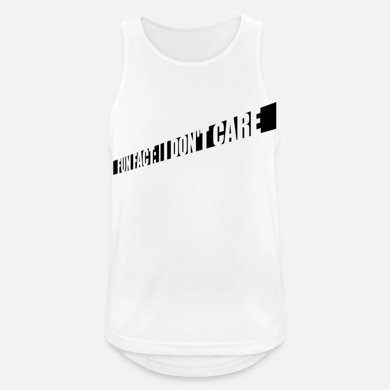 I don't care fact - Men's Breathable Tank Top - white