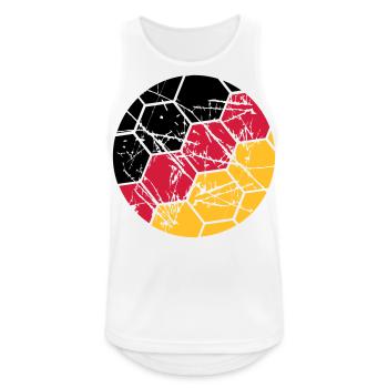 Germany Football German Fan Scratches Ball Cracks - Men's Breathable Tank Top - white - Front - Nick (188cm)