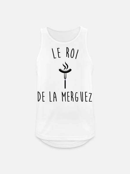 THE KING OF MERGUEZ - Men's Breathable Tank Top - white