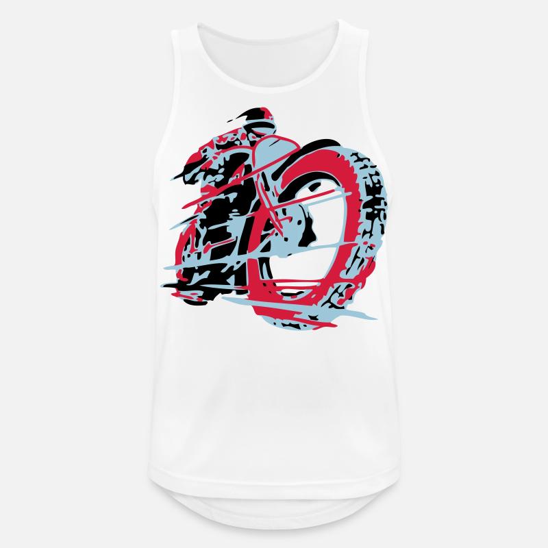 classic_biker_3colors selectable - Men's Breathable Tank Top - white