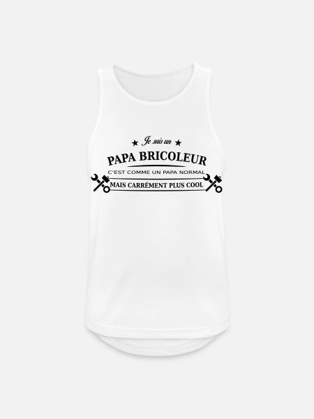 papa bricoleur - Débardeur respirant Homme - blanc