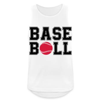 baseball - Männer Tank Top atmungsaktiv - Weiß - Vorne - Nick (188cm)