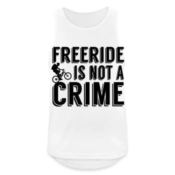 Freeride is not a crime - Männer Tank Top atmungsaktiv - Weiß - Vorne - Nick (188cm)