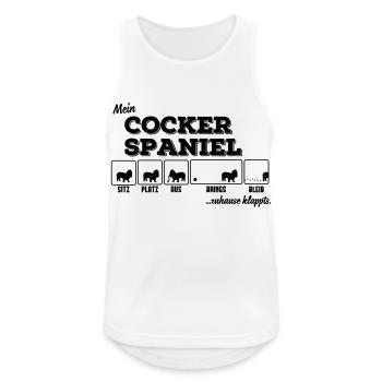 Mein Cocker Spaniel - zuhause klappts - Männer Tank Top atmungsaktiv - Weiß - Vorne - Nick (188cm)