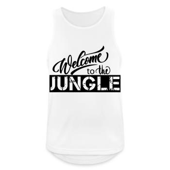 welcome to the jungle - Débardeur respirant Homme - blanc - Devant - Nick (188cm)