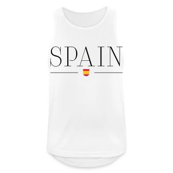 Spanien - Männer Tank Top atmungsaktiv - Weiß - Vorne - Nick (188cm)