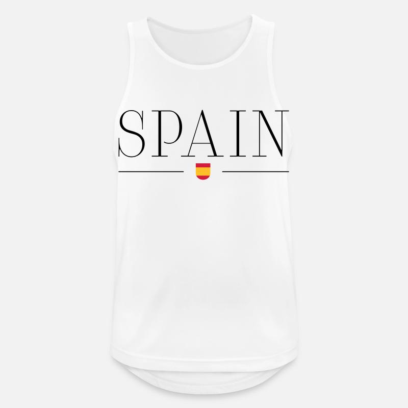 Spanien - Männer Tank Top atmungsaktiv - Weiß