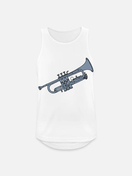 Trompete 2 - Männer Tank Top atmungsaktiv - Weiß