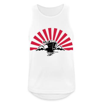 Motorboot 2C - Männer Tank Top atmungsaktiv - Weiß - Vorne - Nick (188cm)