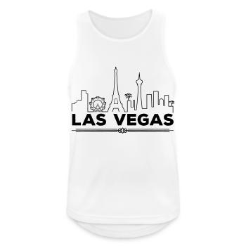 Las Vegas Silhouette - Débardeur respirant Homme - blanc - Devant - Nick (188cm)