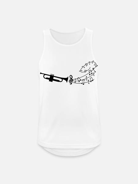 trompete2 - Männer Tank Top atmungsaktiv - Weiß