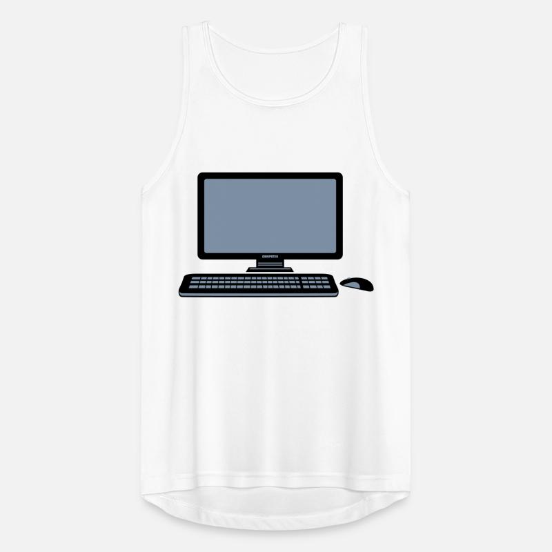 mouse keyboard screen tv pc computer display image Men's Breathable Tank Top