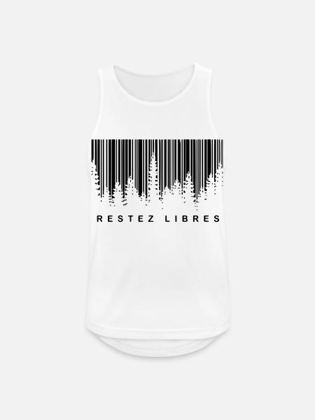 RESTEZ LIBRES - Débardeur respirant Homme - blanc