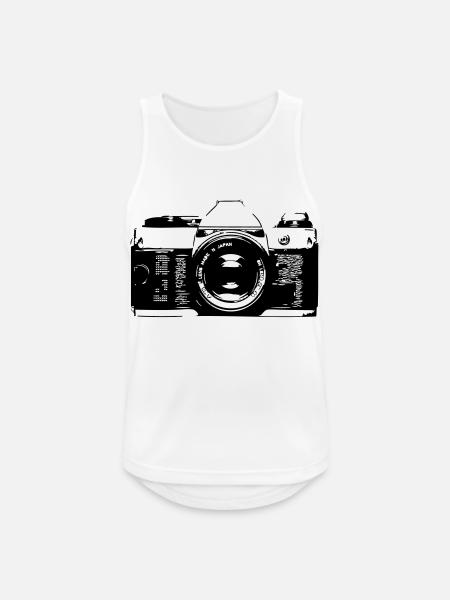Retro Kamera - Männer Tank Top atmungsaktiv - Weiß