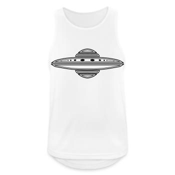 ufo design weltall - Männer Tank Top atmungsaktiv - Weiß - Vorne - Nick (188cm)