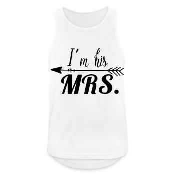 im_his_mrs_arrow_1 - Männer Tank Top atmungsaktiv - Weiß - Vorne - Nick (188cm)