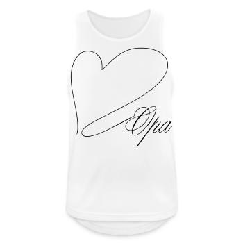 Opa - Männer Tank Top atmungsaktiv - Weiß - Vorne - Nick (188cm)