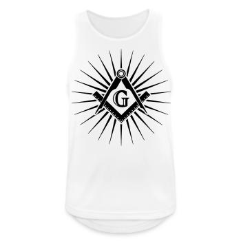 Freimaurer Symbol, Zirkel, Winkel, Gott, Geometrie - Männer Tank Top atmungsaktiv - Weiß - Vorne - Nick (188cm)