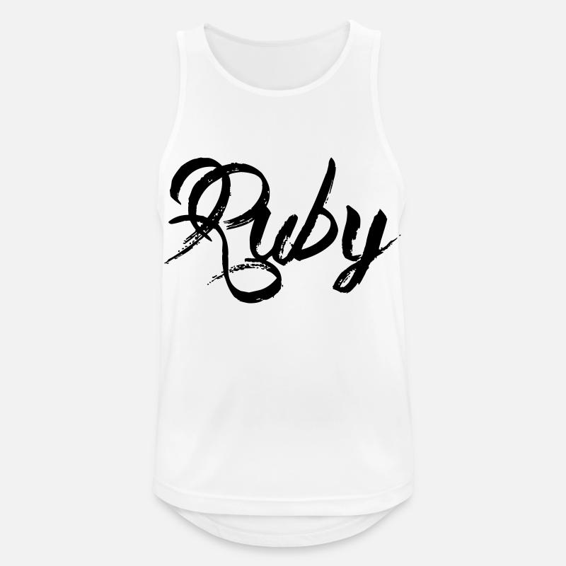 Ruby - Men's Breathable Tank Top - white